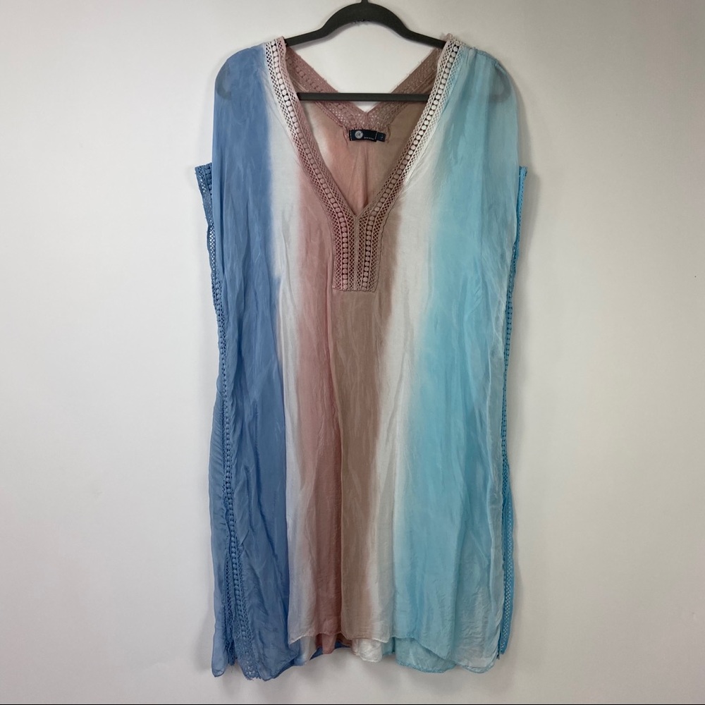 M made in Italy silk tie dye dress. Large